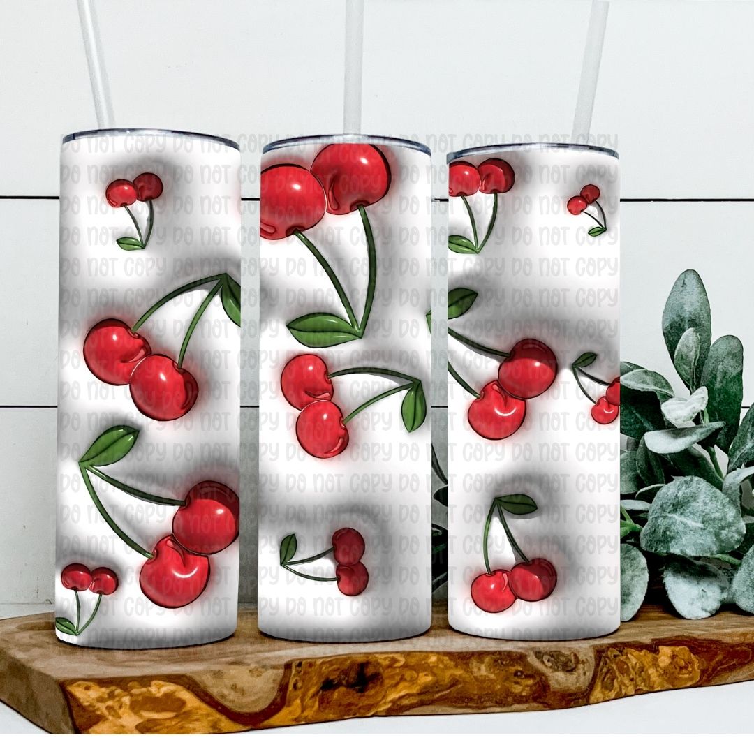 Cherries - Sublimation 20oz Skinny Straight Wrap