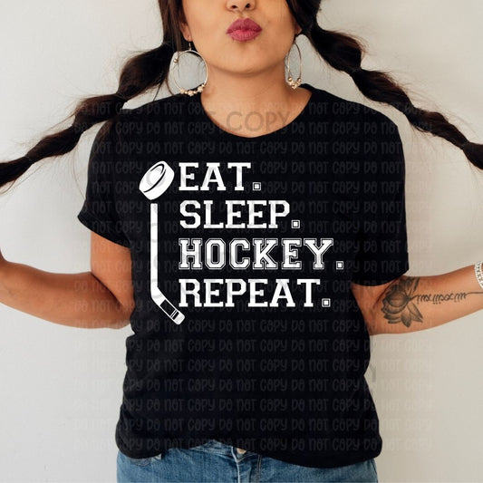 Eat Sleep Hockey Repeat - DTF