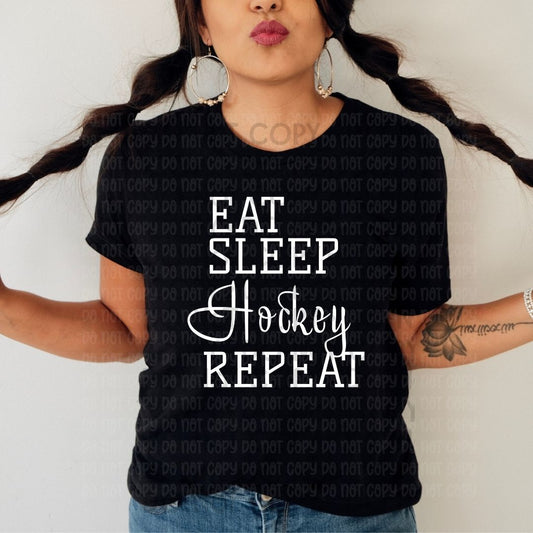 Eat Sleep Hockey Repeat - DTF