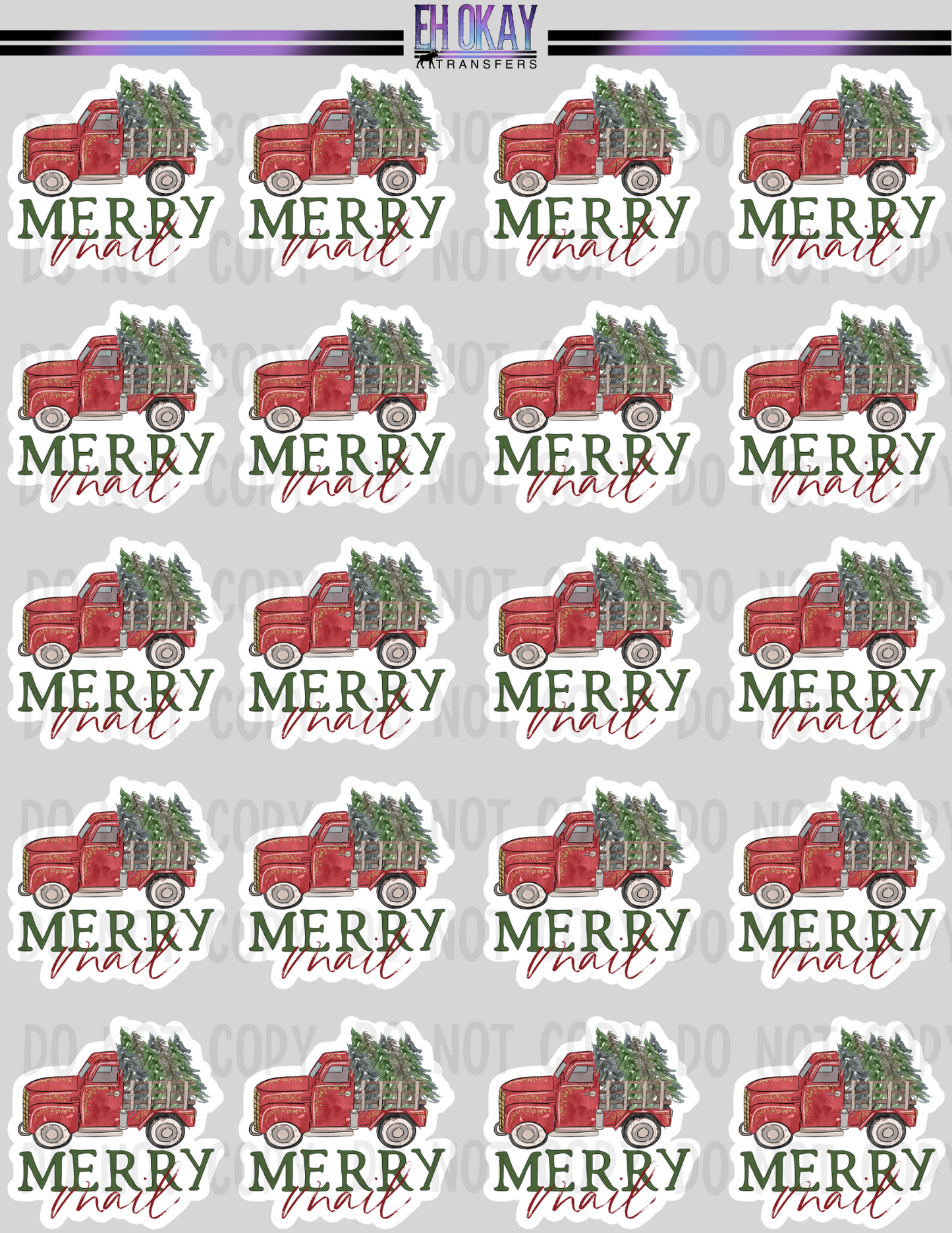 Merry Mail - Vinyl sticker sheet