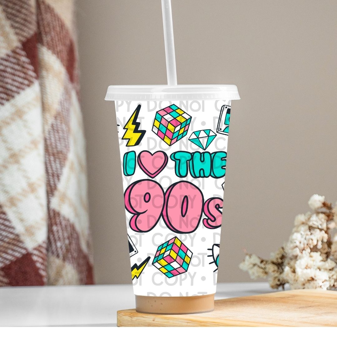 I Heart The 90's - UV DTF 24oz Wrap