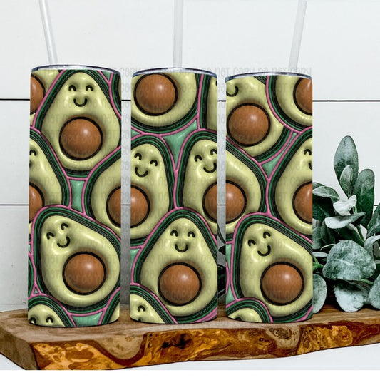 Avocados - Sublimation 20oz Skinny Straight Wrap