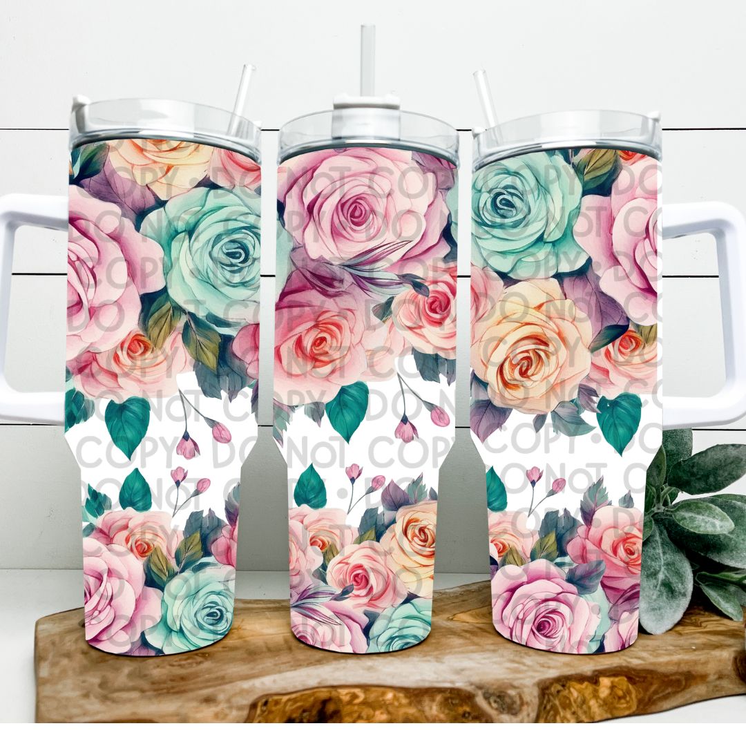 Roses - 40oz  UV DTF Wrap