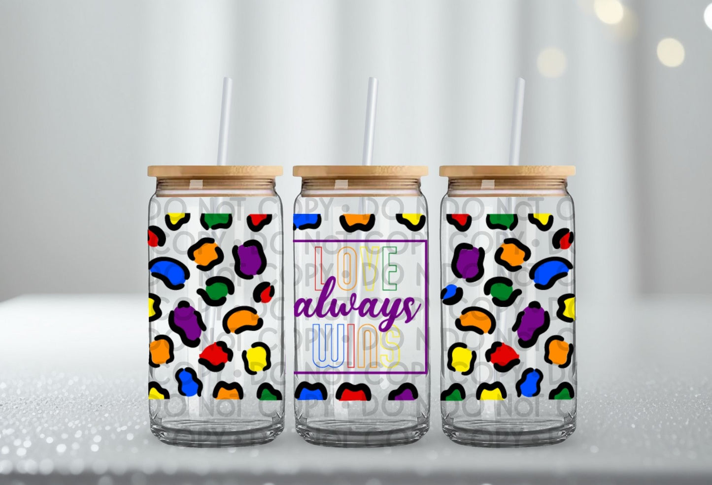 Love Always Wins Wrap 16oz - UV DTF