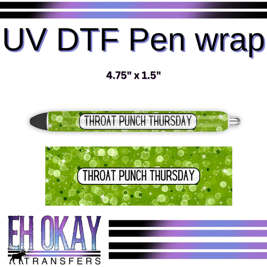 Throat Punch Thursday Pen Wrap - UV DTF