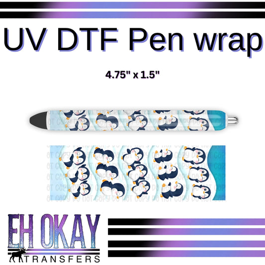 Penguin Pen Wrap - UV DTF