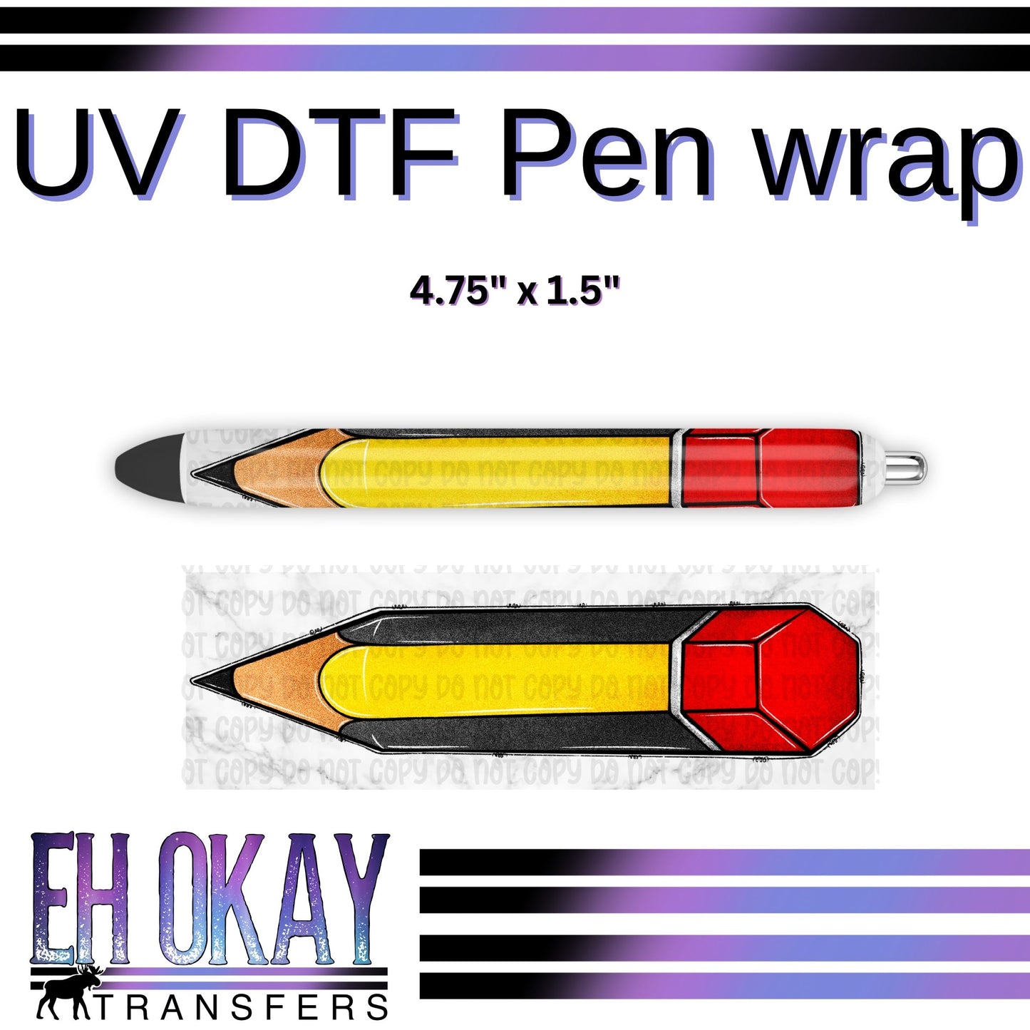 Pencil Pen Wrap - UV DTF