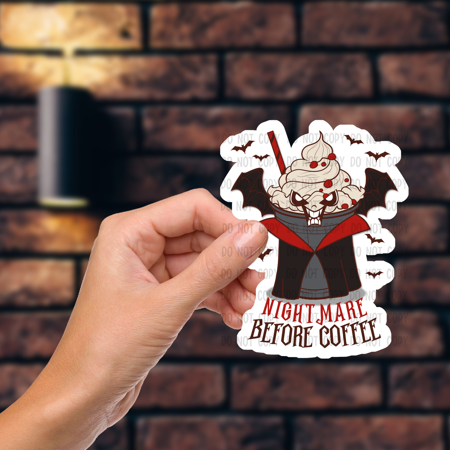 Nightmare before coffee - Vinyl Sticker