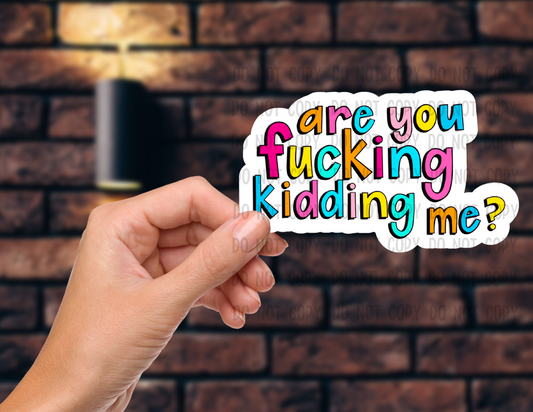 Are you fucking kidding me - Vinyl Sticker