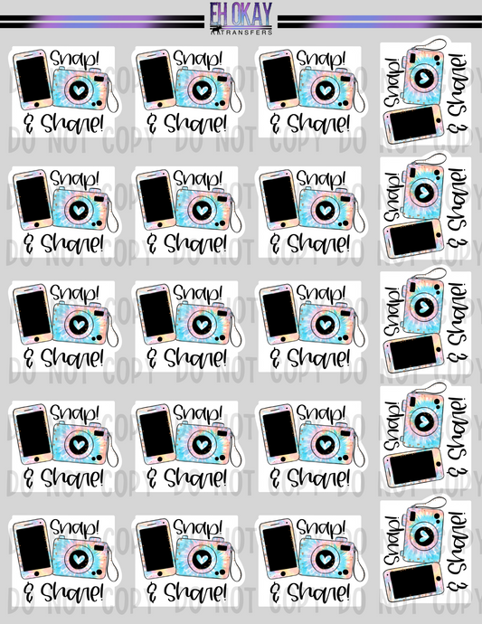 Snap and share - Vinyl sticker sheet