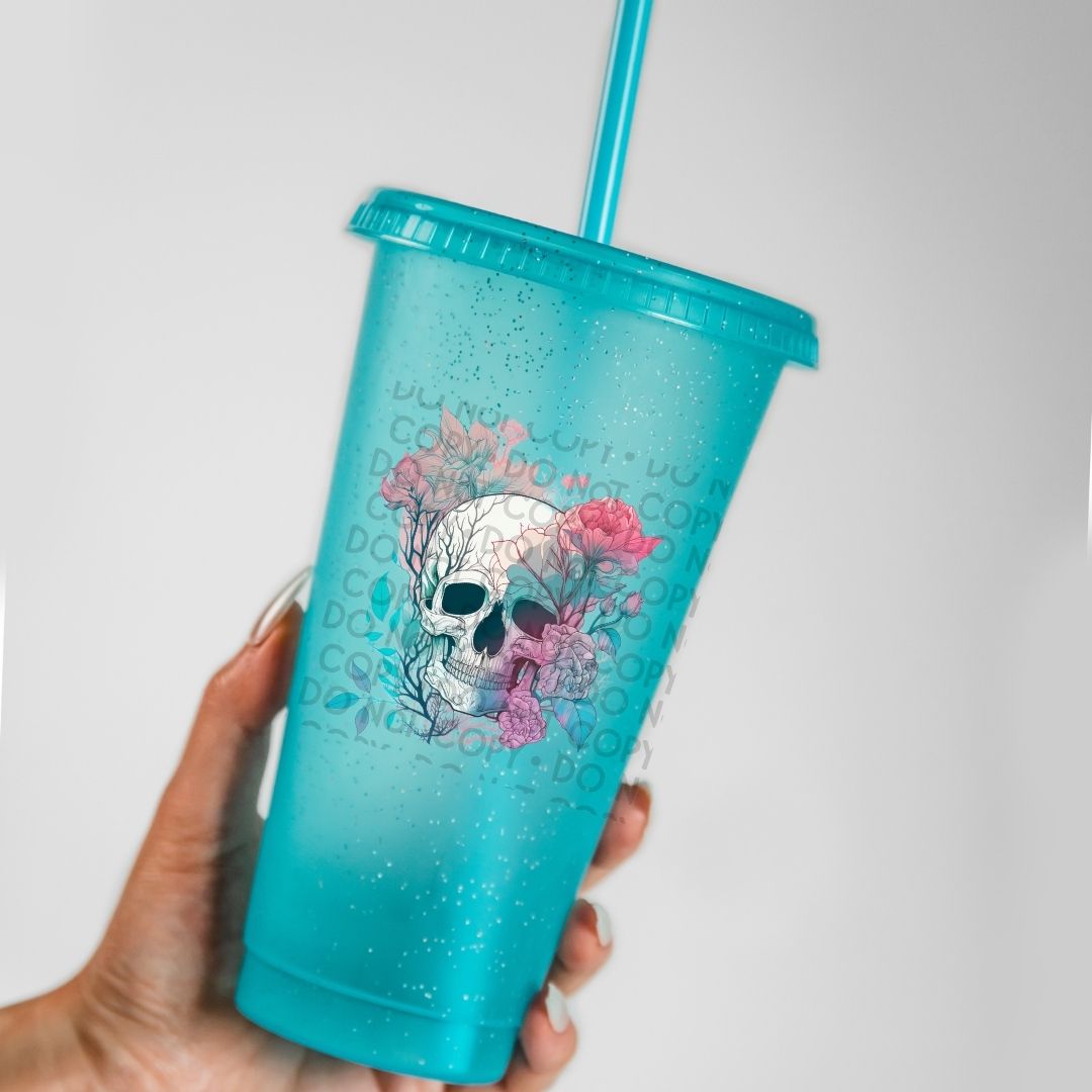 Floral Skull - UV DTF Decal