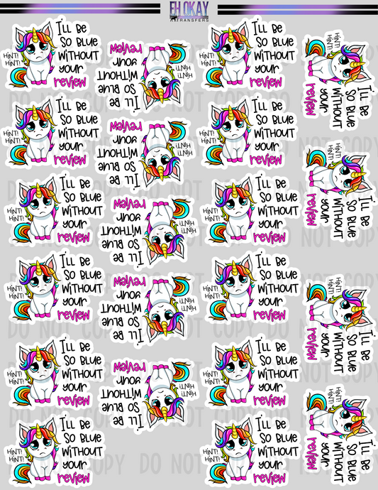 Leave a review - Vinyl sticker sheet