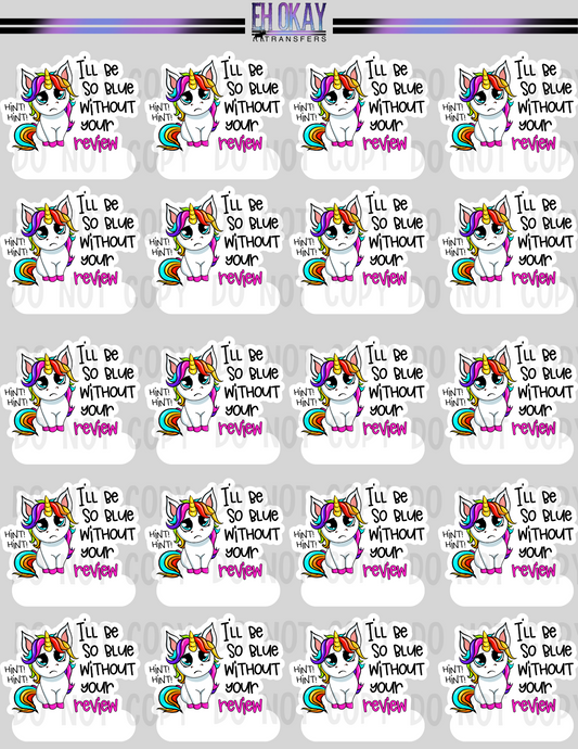 Leave a review - Vinyl sticker sheet