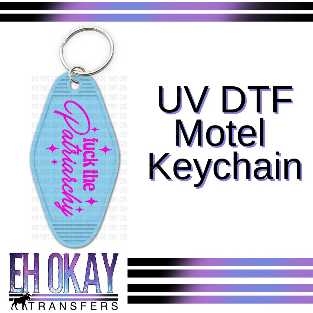 Fuck The Patriarchy Pink - UV DTF Keychain Decal