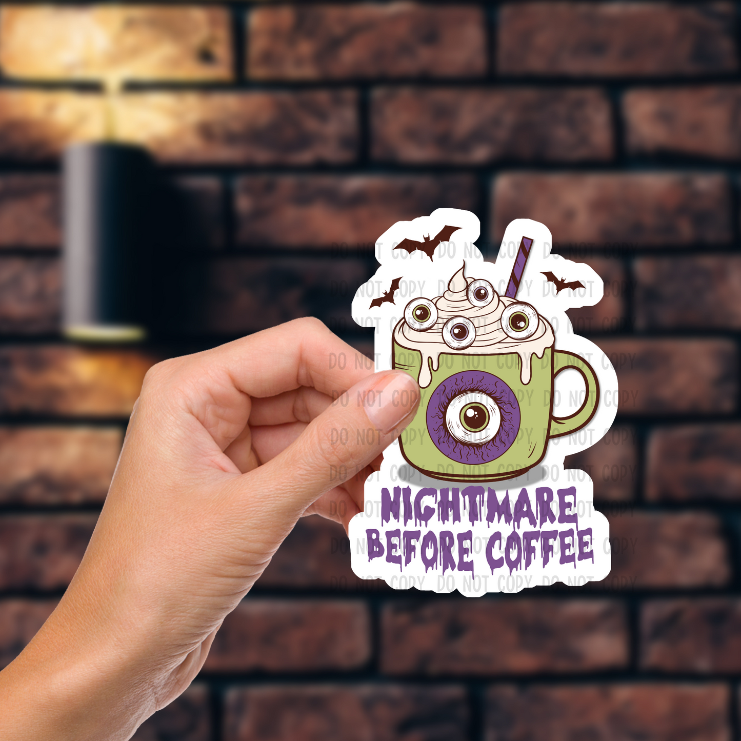 Nightmare before coffee - Vinyl Sticker