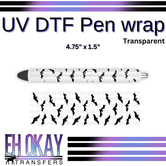 Bats Transparent Pen Wrap - UV DTF