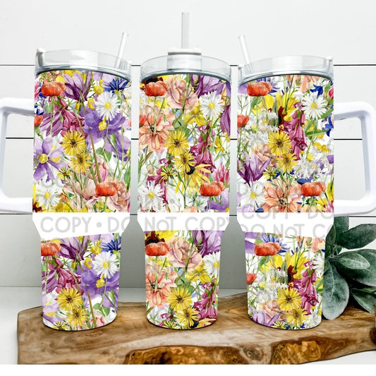 Floral - 40oz  Sublimation Wrap