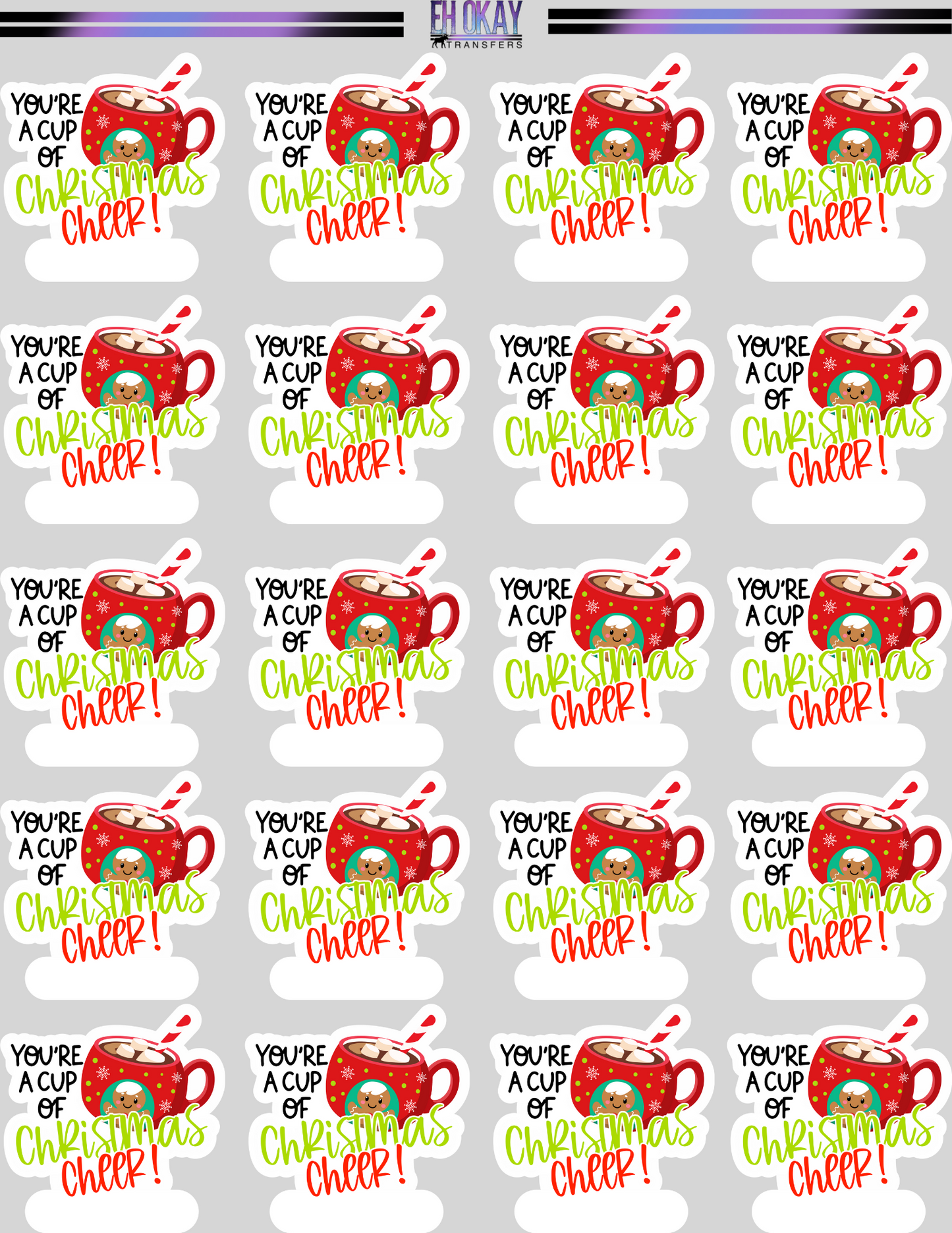 Christmas Cheer - Vinyl sticker sheet