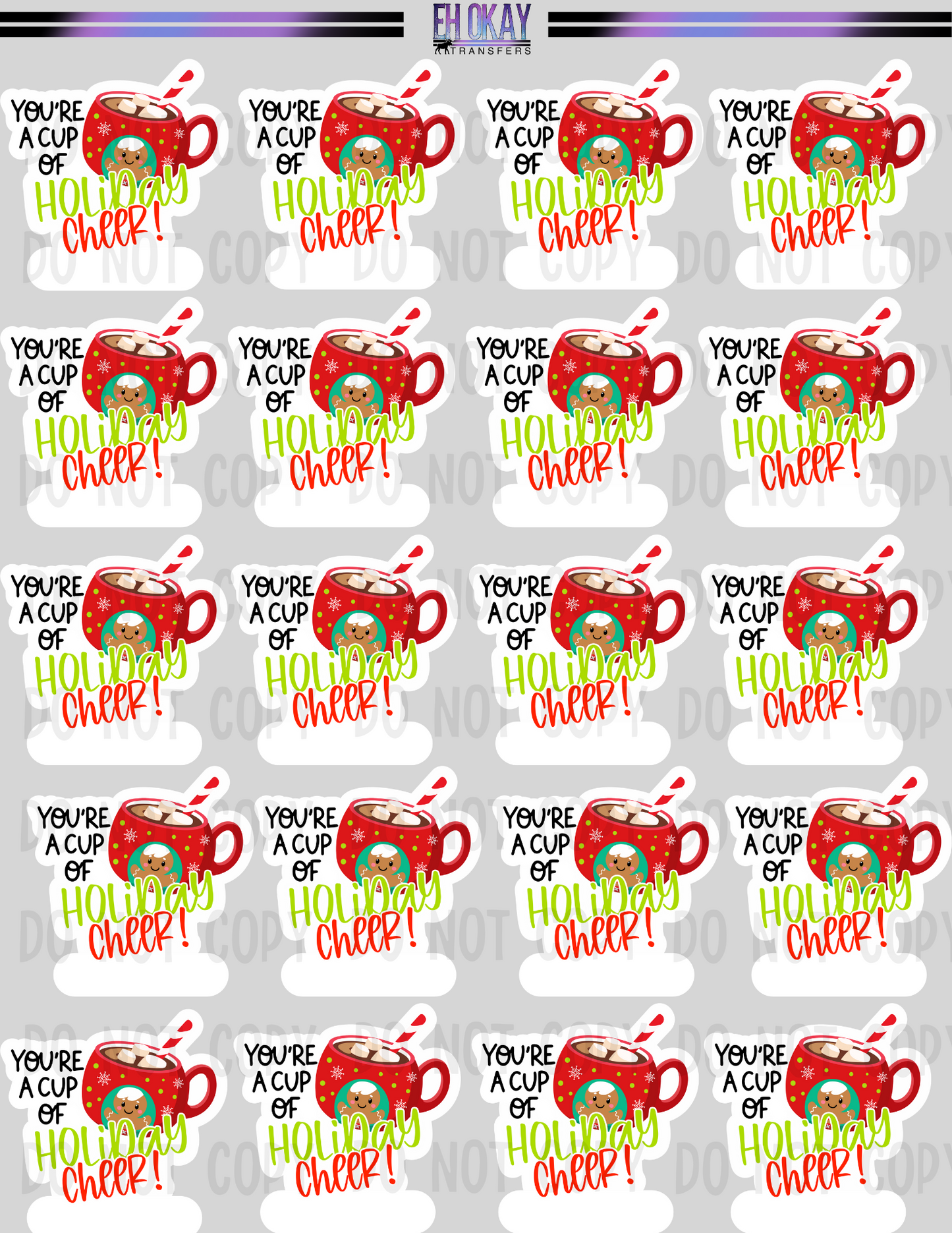 Holiday Cheer - Vinyl sticker sheet