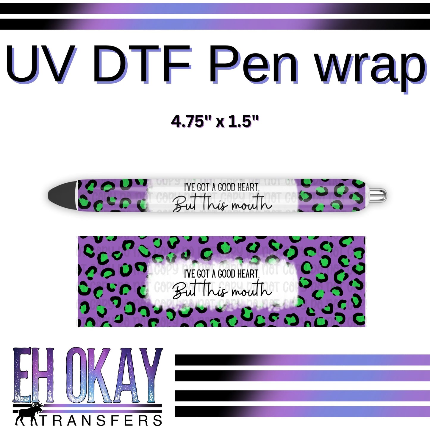 I Have A Good Heart Pen Wrap - UV DTF