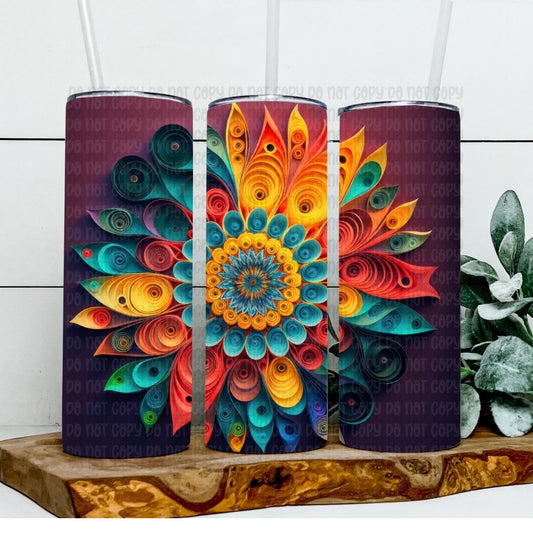 Mandala Art - Sublimation 20oz Tapered or Straight Wrap