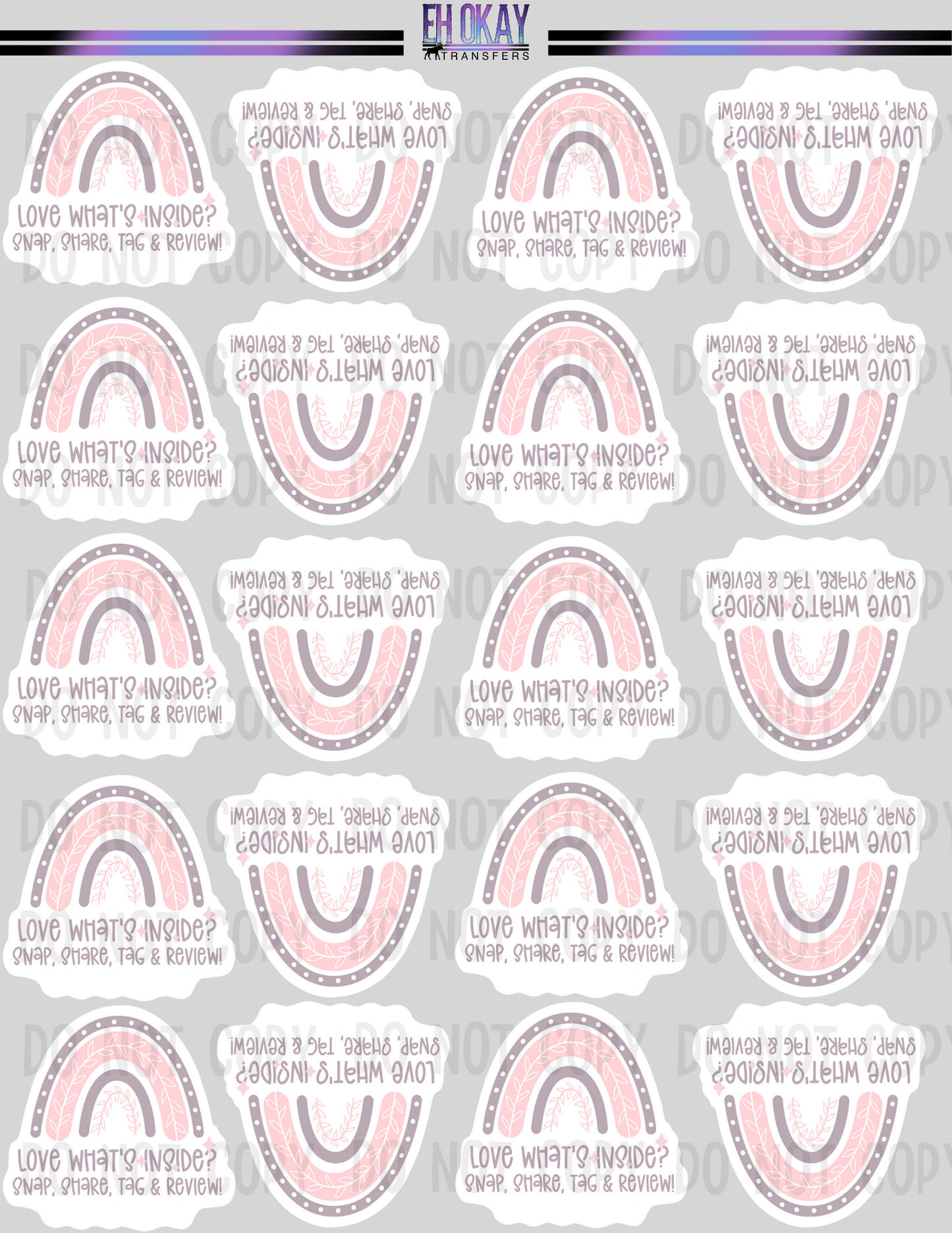 Leave a review - Vinyl sticker sheet