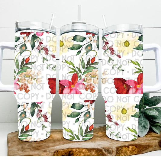 Floral - 40oz  Sublimation Wrap