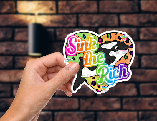 Sink the rich - Vinyl Sticker