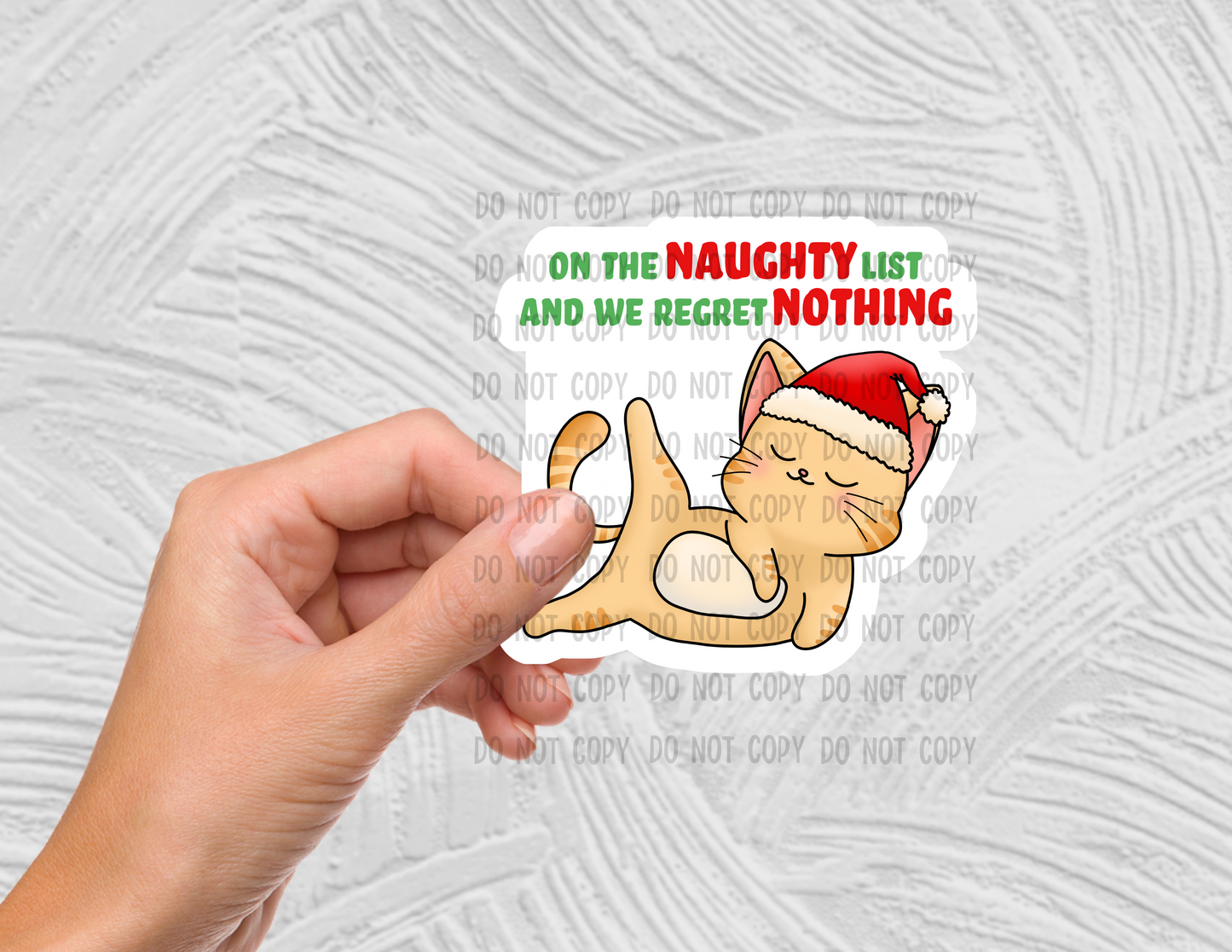 On the naughty list - Vinyl Sticker