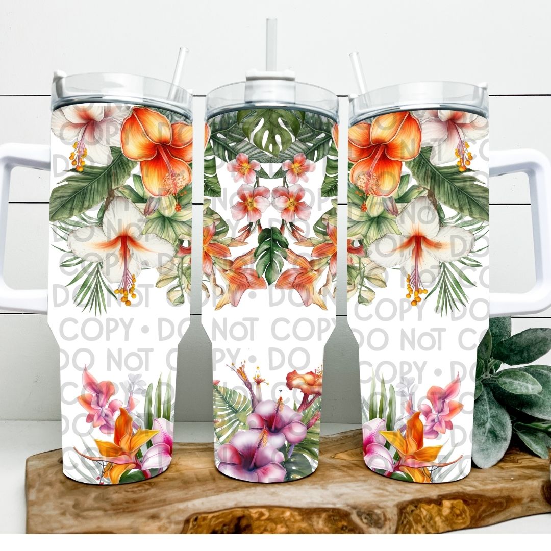 Floral - 40oz  Sublimation Wrap