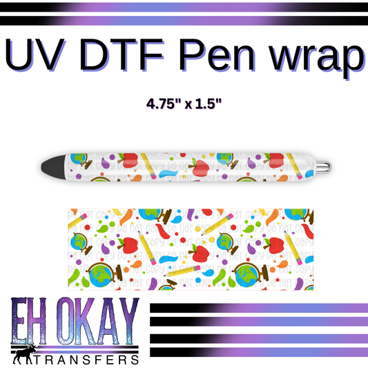 Teacher Pen Wrap - UV DTF