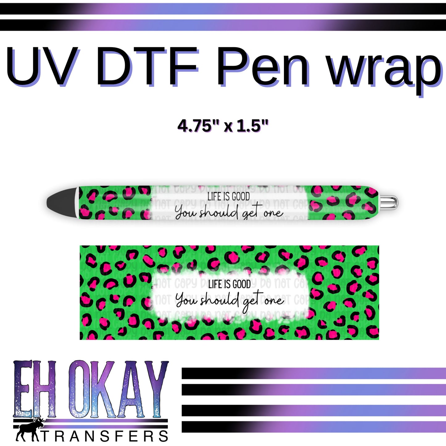 Life Is Good Pen Wrap - UV DTF