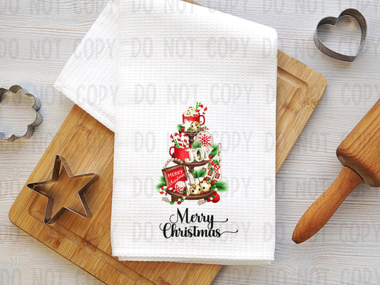 MERRY CHRISTMAS DECOR DISH TOWEL - DTF