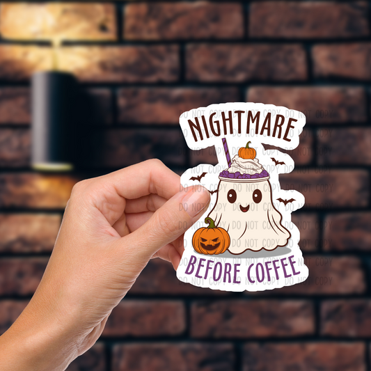 Nightmare before coffee - Vinyl Sticker