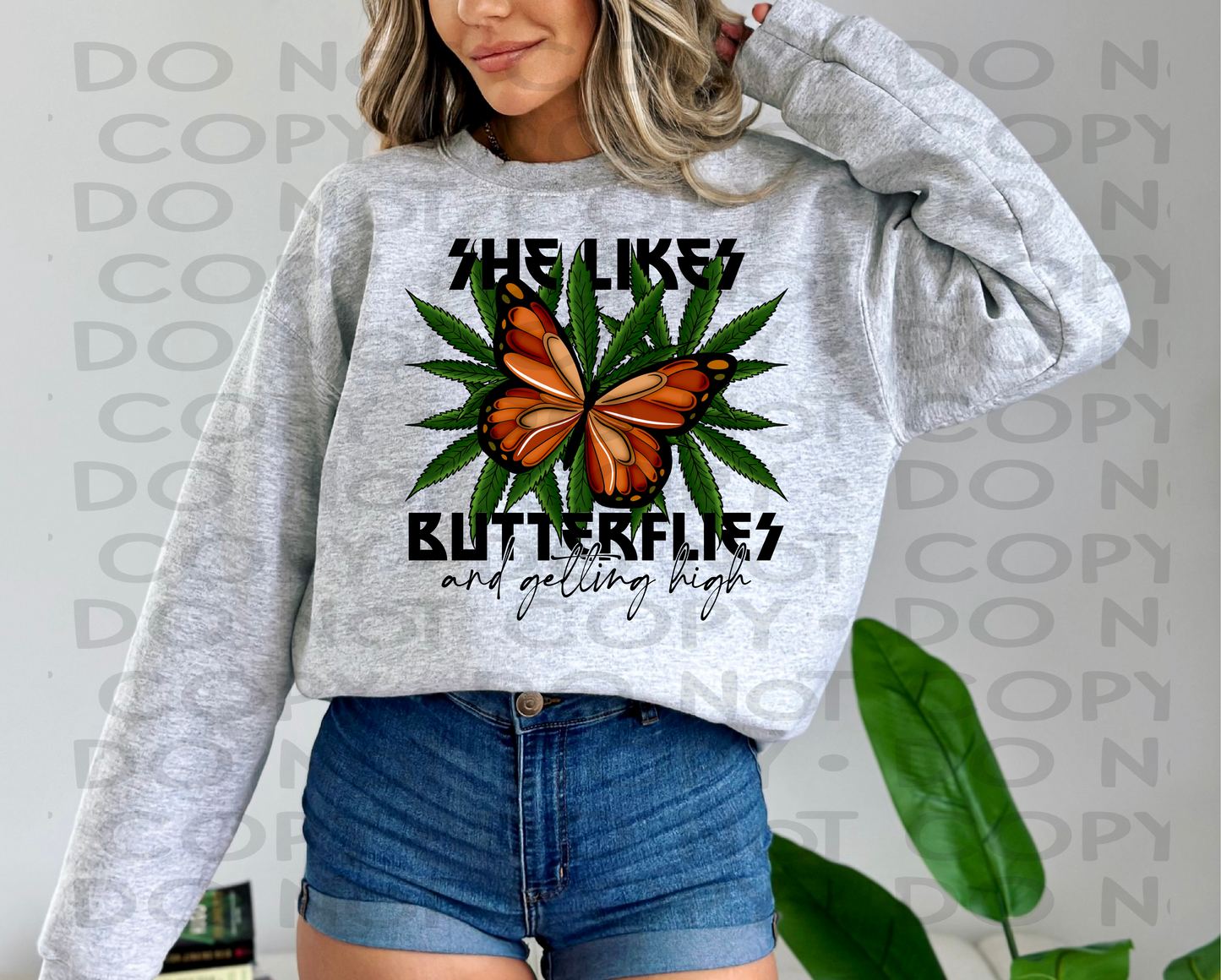 She likes butterflies - DTF