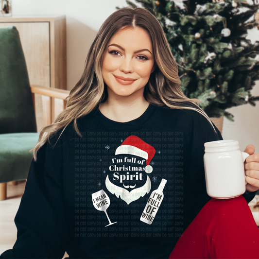 full of Christmas spirit - DTF