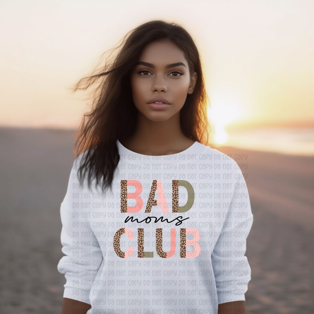 Bad Moms Club Leopard - DTF