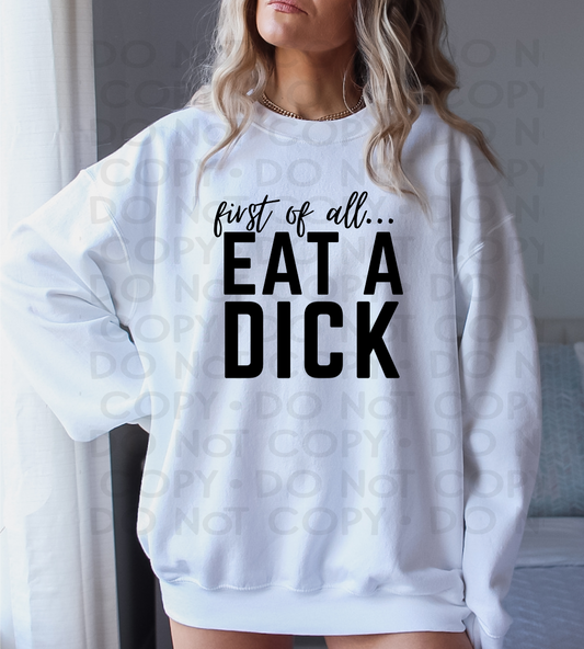 Eat a dick in black - DTF