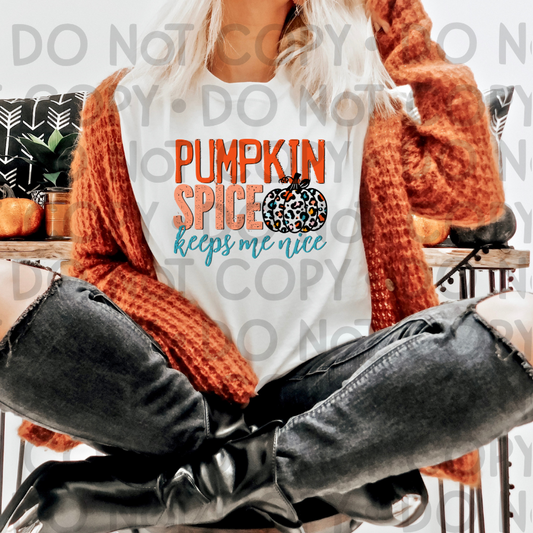 Pumpkin Spice Keeps me nice - DTF