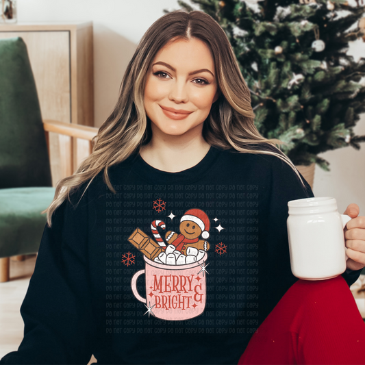 Merry and bright cup -DTF