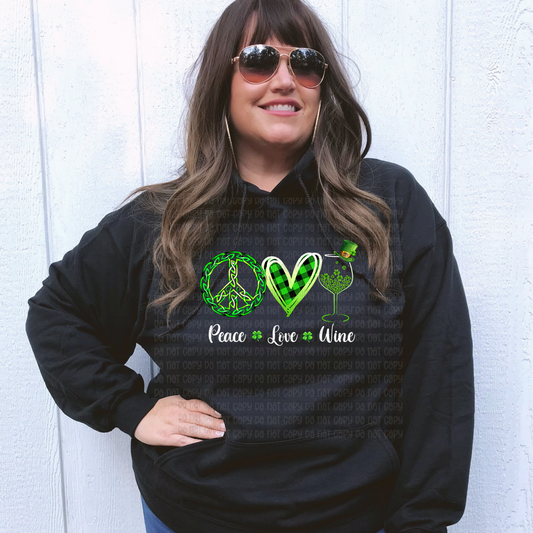 Peace, love, wine - DTF