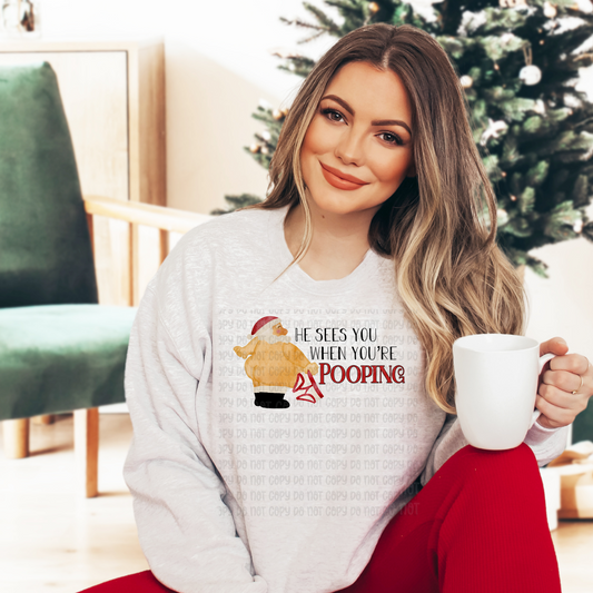 He sees you when you're pooping - DTF