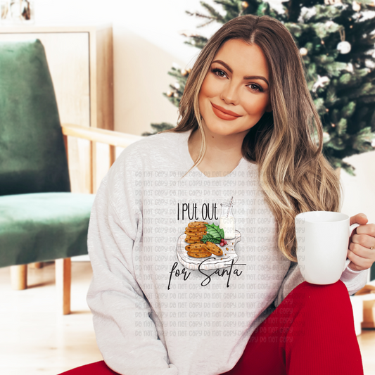 I put out for Santa grey background - DTF