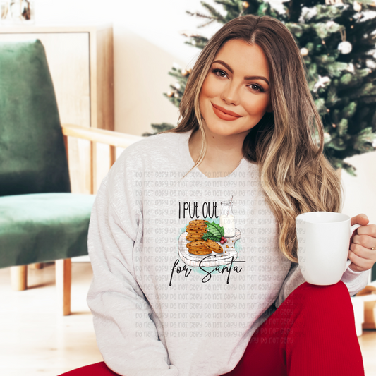 I put out for Santa blue background - DTF