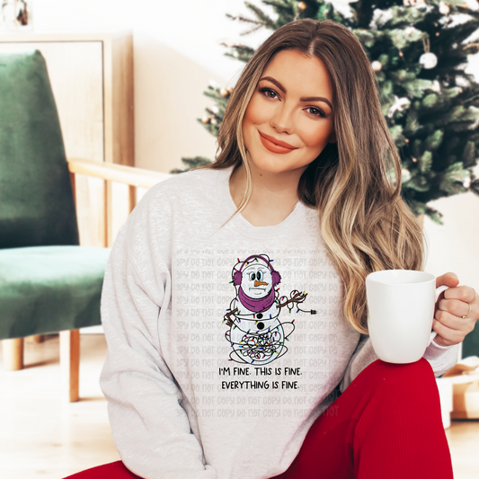 Im fine snowman - DTF