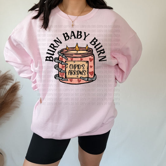 Burn baby burn distressed  - DTF