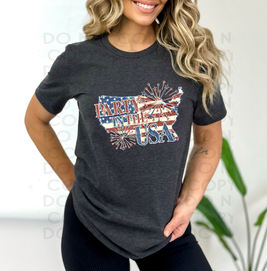 Party in the USA distressed - DTF