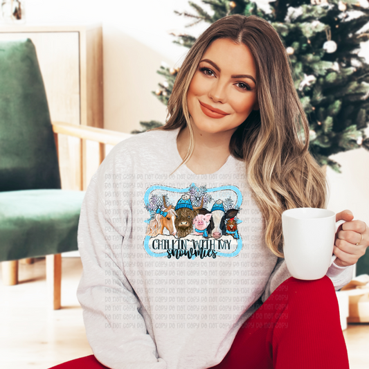 Chillin with my snowmies - DTF