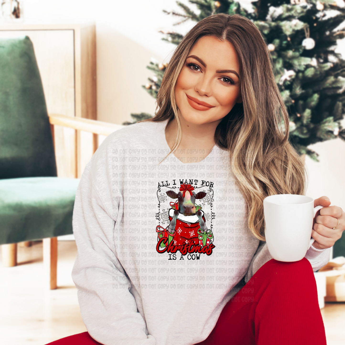 All I want for Christmas is a cow - DTF