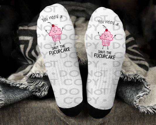 Shut the fucupcake - Sock - 2 Pair - DTF